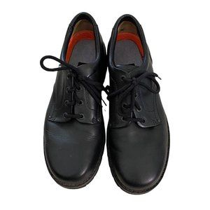 😎Rockport men black leather oxford shoes